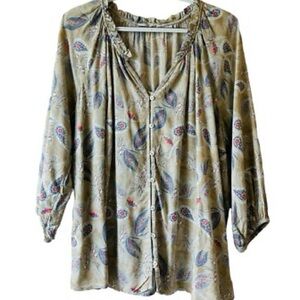 Chic Paisley Button-Up Blouse